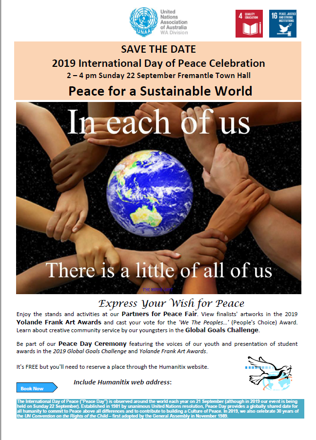 Peace Day 2019 – Save the Date!