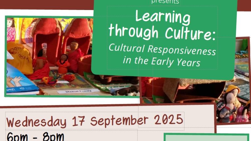 Cultural Responsiveness Workshop for Early Years Educators – Wed 17 Sept